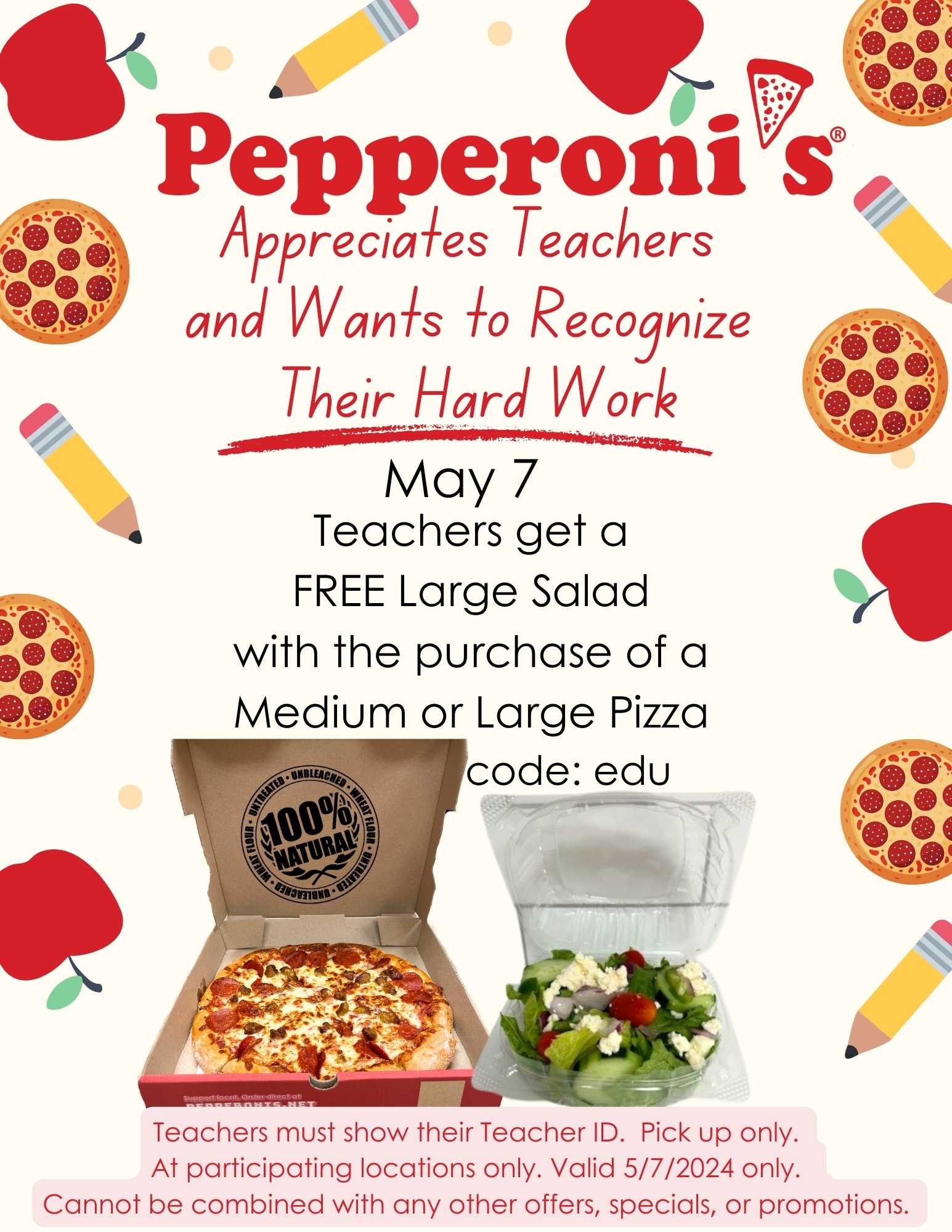 Join Pepperoni's in Celebrating Teacher Appreciation Day! - Pepperoni’s ...